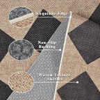 Checkered Easy Jute Runner Rug,2x6 Kitchen Runner Rugs for Hallway Non Slip Washable Checkered Indoor Outdoor Carpet for Laundry Room Bedroom Entry 6ft