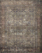Loloi Amber Lewis Morgan Collection MOG-03 Denim/Multi 11'-6" x 14'-6" 38" Thick Area Rug feat. CloudPile, Neutral, Room Décor, Vintage Inspired, Livingroom, Bedroom, Dining Area