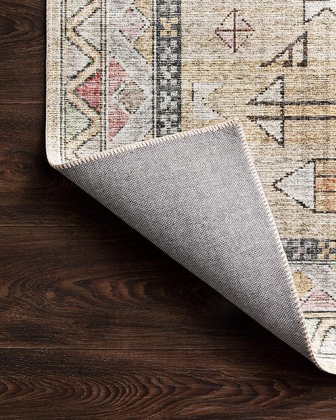 Loloi Skye Collection SKY-04 Gold/Blush 7' x 9' Oval Area Rug