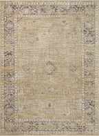 Loloi Magnolia Home by Joanna Gaines Millie Collection MIE-03 Gold/Charcoal 2'-7" x 14', .25" Pile Height, Runner Rug