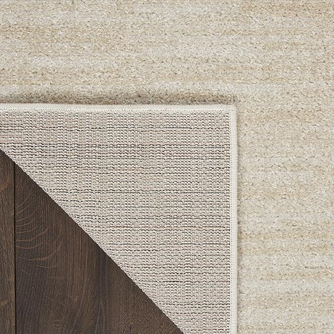 Nourison Home Nourison Essentials Ivory Beige 2'2" x 18' Area Rug - Easy Clean, Non Shedding, Bed Room, Living Room, Dining Room, Kitchen (18' Runner)