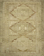 Loloi Magnolia Home by Joanna Gaines Sinclair Collection SIN-02 Khaki/Tobacco 2'-3" x 11'-6", .25" Pile Height, Machine Washable, Runner Rug