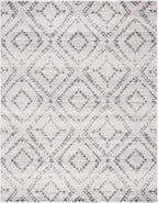SAFAVIEH Area Rug 8x10 - Adirondack Collection - Large - Light Grey & Grey, Geometric Trellis Pattern, Non-Shedding & Easy Cleaning, Ideal for Living Room, Bedroom, Office, Dining Space (ADR131C)