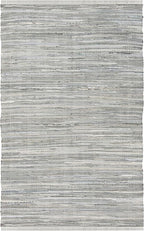 SAFAVIEH Rag Rug Collection Accent Rug - 4' x 6', Grey, Handmade Boho Stripe Cotton, Ideal for High Traffic Areas in Entryway, Living Room, Bedroom (RAR121A)
