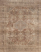 vivorug 6x9 Area Rugs, Ultra-Soft Washable Rug for Living Room Dinner Room Bedroom, Non-Slip Vintage Rug, Indoor Carpet Large Area Rug, Earth Tone