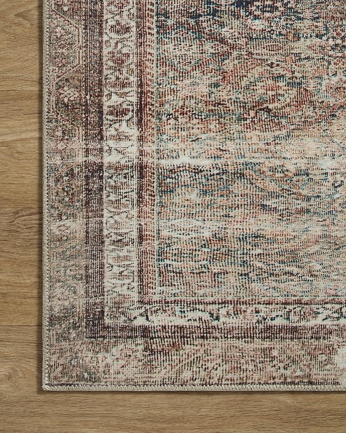 Loloi Chris Loves Julia Jules Collection JUL-09 Ink/Terracotta 9'-6'' x 14', .13" Pile Height, Area Rug