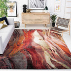 SAFAVIEH Glacier Collection Area Rug - 10'6" x 14', Red & Multi, Modern Abstract Design, Non-Shedding & Easy Care, Ideal for High Traffic Areas in Living Room, Bedroom (GLA126A)