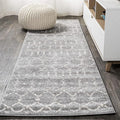 JONATHAN Y Boho Vintage Diamond Gray/Ivory Runner Rug 2X20 ft, Moroccan Hype for Living Room, Bedroom, Kitchen, Office, Easy-Cleaning, High Traffic, Pet-Friendly, Non-Shedding (MOH101C-220)