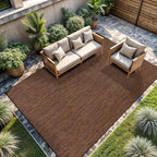 CAMILSON Outdoor Rug 10x14 Modern Area Rugs for Large Indoor and Outdoor Patios and Porches - Waterproof, Washable, Non-Shedding, Easy-to-Clean Outside Carpet (10 x 14, Solid - Gold)