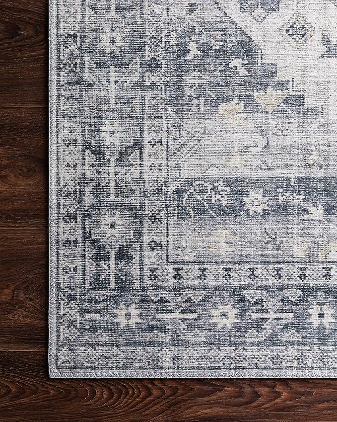 Loloi Skye Collection SKY-02 Silver/Grey 7' x 9' Oval Area Rug
