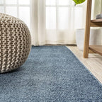 Eyely UES100C-4OV Supersoft Haze Solid Low-Pile Indoor Area Rug Casual;Contemporary;Solid;Traditional, Bedroom, Kitchen, Living Room, Easy-Cleaning, Non-Shedding, 4 X 6 Oval, Navy