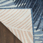 Nourison Home Suncoast Denim 4' x 6' Area Rug - Easy Clean, Non Shedding, Bed Room, Living Room, Dining Room, Kitchen (4' x 6')