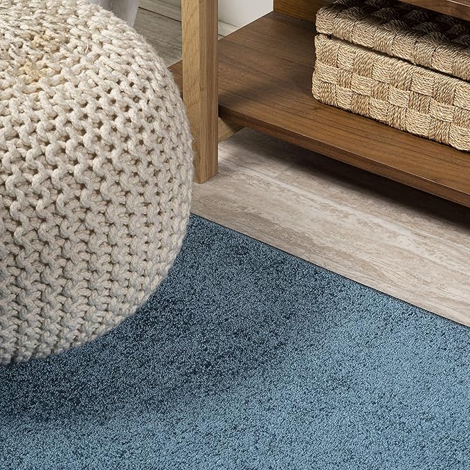 JONATHAN Y Haze Solid Low-Pile Turquoise Runner Rug 2x14, Coastal,Bohemian,Minimalist,Classic, Easy-Cleaning for Living Room,Bedroom,Kitchen,Pet Friendly,Non-Shedding (SEU100H-214)