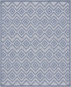 Nourison Home Versatile Denim Blue 7' x 10' Area Rug - Easy Clean, Non Shedding, Bed Room, Living Room, Dining Room, Kitchen (7' x 10')