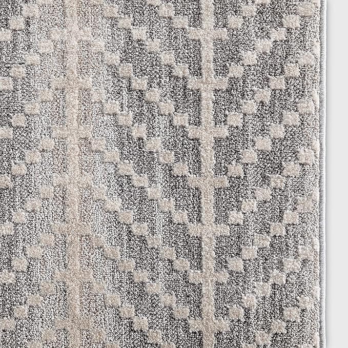 Well Woven Custom Size Hallway & Stair Runner- Harlow Rhodes Taupe 31 Inches Wide x 6 Feet Long Runner (31" x 6') Runner Rug - Contemporary Design, Ultra-Soft, Easy-Clean