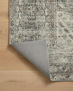 Loloi Magnolia Home by Joanna Gaines Sinclair Collection SIN-04 Natural/Sage 8'-6" x 11'-6", .25" Pile Height, Machine Washable, Area Rug