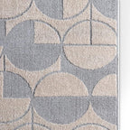 Well Woven Custom Size Hallway & Stair Runner- Harlow Harmony Ivory/Grey 27 Inches Wide x 22 Feet Long Runner (27" x 22') Runner Rug - Modern Geometric Pattern, Ultra-Soft, Easy-Clean