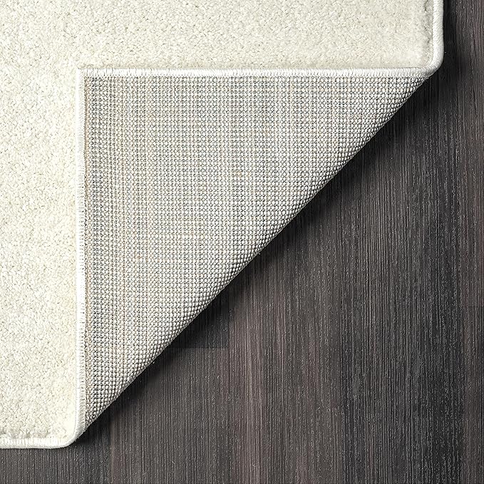 Abani Deco Collection Area Rug -Cream/Green Minimalist Design -4' x 6' - Easy to Clean - Durable for Kids and Pets - Non-Shedding - Medium Pile - Soft Feel - for Living Room, Bedroom & Office