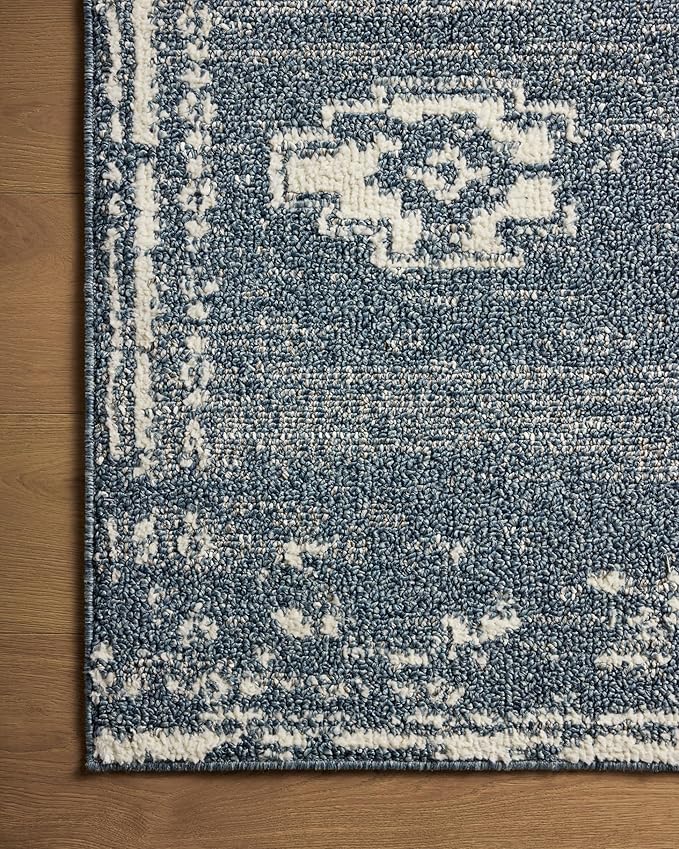 Loloi Magnolia Home by Joanna Gaines Gigi Collection GIG-03 Denim/Ivory 2'-7" x 4' Accent Rug