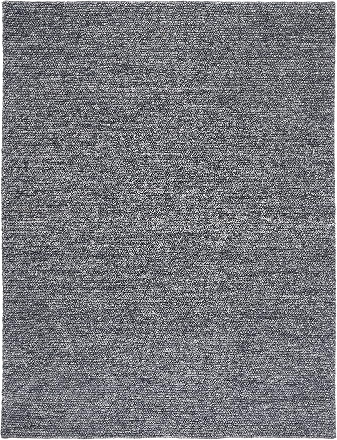 SAFAVIEH Area Rug 10x14 - Natura Collection - Large - Dark Grey, Handmade Wool Blend, Textured Design, Ideal for Living Room, Bedroom, Dining Space (NAT620H)