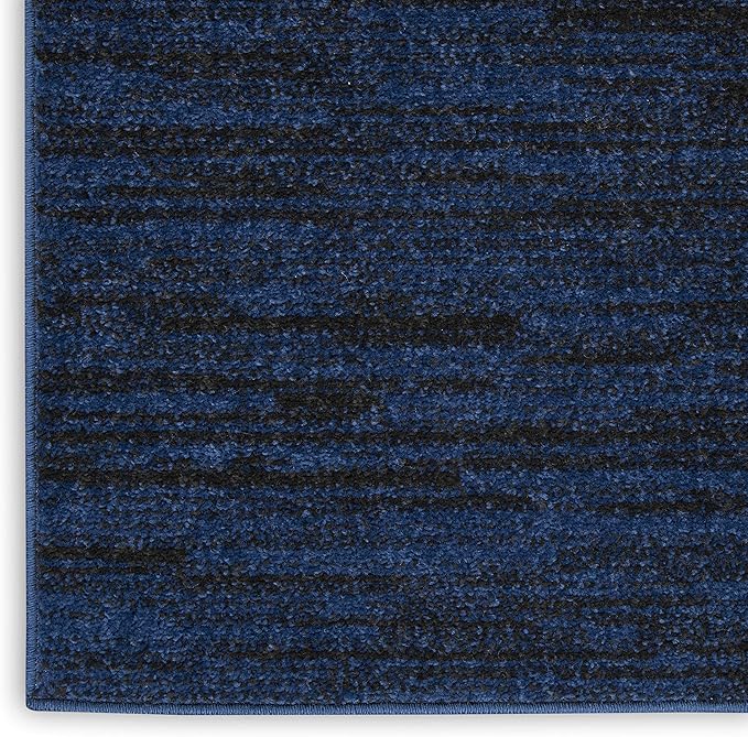 Nourison Home Nourison Essentials Midnight Blue 7' x Square Area Rug - Easy Clean, Non Shedding, Bed Room, Living Room, Dining Room, Kitchen (7' x Square)