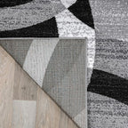 Rugshop Contemporary Abstract Circles Perfect for high Traffic Areas of Your Living Room,Bedroom,Home Office,Kitchen Area Rug 6'6" x 9' Gray