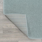 JONATHAN Y Haze Solid Low-Pile Aqua Blue 5x8 Oval Indoor Area Rug, Coastal,Bohemian,Minimalist,Classic, Easy-Cleaning for Living Room,Bedroom,Kitchen,Pet Friendly,Non-Shedding (SEU100S-5OV)