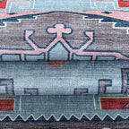 Fame Living Washable Area Rug. Modern Farmhouse. Vintage. Turkish. Bohemian. Distressed. Oriental. Traditional. Rugs for Living Room. Dining. Bedroom. Office. Entryway. Foyer. (856BlM, 5' x 6'9")