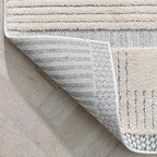 Well Woven Harlow Collection Briar Light Blue - Modern Tribal Minimalist Geometric 5x7 Area Rug - Ideal for Living Room, Dining Room & Bedroom - Durable, Stain Resistant & Easy to Clean