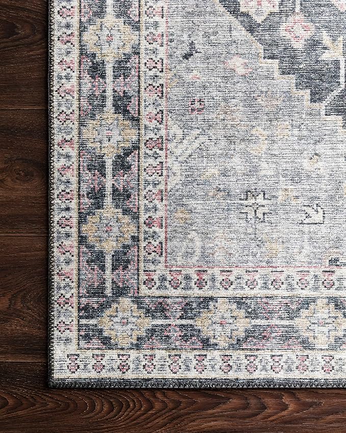 Loloi Skye Collection SKY-02 Charcoal/Multi 2'-6" x 12'-0" Runner Rug