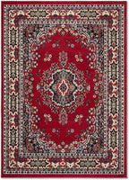 Home Dynamix Premium Sakarya Traditional Medallion Border Area Rug, Claret, 5'2"x7'4" Rectangle