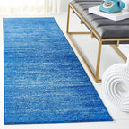 SAFAVIEH Adirondack Collection Runner Rug - 2'6" x 14', Light Blue & Dark Blue, Modern Ombre Design, Non Shedding & Easy to Clean, Ideal for Hallway, Foyer, Kitchen, Entryway, Bedroom (ADR113F)