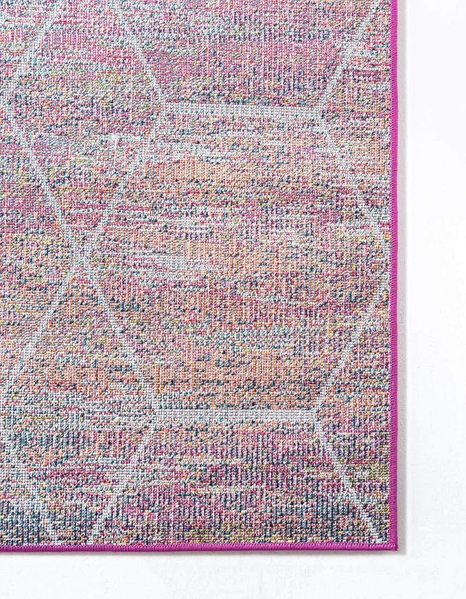 Unique Loom Trellis Frieze Collection Area Rug - Geometric (10' x 13', Multi/ Ivory)