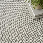 Nourison Home Courtyard Ivory Charcoal 5' x 7' Area Rug - Easy Clean, Non Shedding, Bed Room, Living Room, Dining Room, Kitchen (5' x 7')