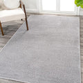 Eyely UES100K-4 Supersoft Haze Solid Low-Pile Indoor Area Rug Casual;Contemporary;Solid;Traditional, Bedroom, Kitchen, Living Room, Easy-Cleaning, Non-Shedding, 4 X 6, Light Gray