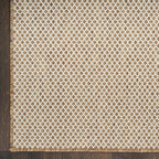 Nourison Home Courtyard Jute Ivory 3' x 5' Area Rug - Easy Clean, Non Shedding, Bed Room, Living Room, Dining Room, Kitchen (3' x 5')