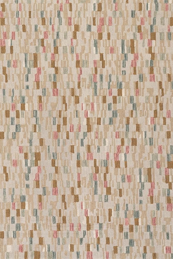 Dash & Albert Ashmore Multi Hand Micro Hooked Wool Rug, 8.5 X 11.5 Feet, Multicolored Geometric Pattern