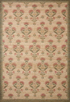Loloi Chris Loves Julia Rue Collection RUE-01 Sage/Blush 2'-3" x 3'-9" Accent Rug Jute Neutral Floral Living Room Bedroom Rug