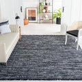 SAFAVIEH Rag Rug, Collection Area Rug - 10' x 14', Black, Handmade Boho Stripe Cotton, Ideal for High Traffic Areas in Living Room, Bedroom (RAR121Z)