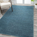 Eyely UES100H-8 Supersoft Haze Solid Low-Pile Indoor Area Rug Casual;Contemporary;Solid;Traditional, Bedroom, Kitchen, Living Room, Easy-Cleaning, Non-Shedding, 8 X 10, Turquoise