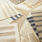 Dash & Albert Cocchi Handwoven Wool Rug, 2.5 X 8 Feet, Tan Geometric Pattern