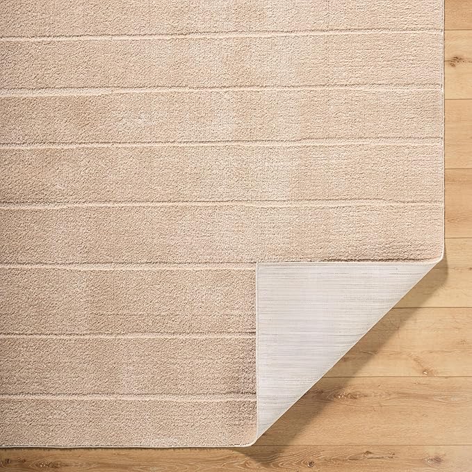 Livabliss x Our PNW Home Cascade Minimalist Striped Area Rug, 12' x 15', Taupe