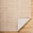 Livabliss x Our PNW Home Cascade Minimalist Striped Area Rug, 2'7" x 12', Taupe