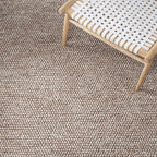SAFAVIEH Natura Collection Area Rug - 6' Square, Brown, Handmade Wool Blend, Textured Design, Ideal for Living Room, Bedroom, Dining Space (NAT620T)