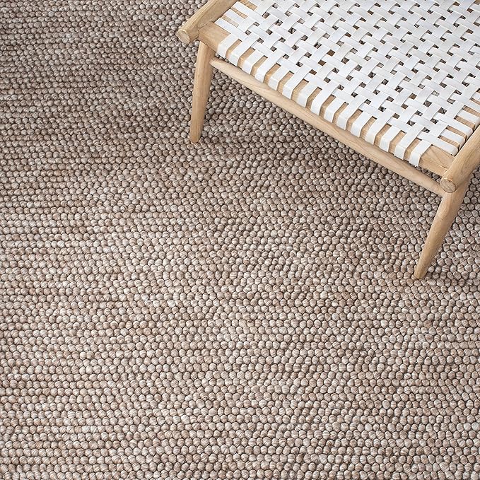 SAFAVIEH Natura Collection Runner Rug - 2'3" x 10', Brown, Handmade Wool Blend, Textured Design, Ideal for Hallway, Bedroom, Foyer (NAT620T)