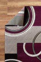 GLORY RUGS Area Rug Modern Soft Hand Carved Contemporary Floor Carpet with Premium Fluffy Texture for Indoor Living Dining Room and Bedroom Area (4x6, Purple)