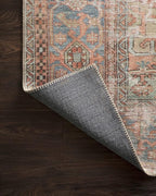 Loloi Loren Collection LQ-15 Terracotta/Sky 2'-3" x 3'-9" Accent Rug