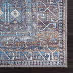 Bloom Rugs Washable 5' x 7' Rug - Slate Gray/Blue Traditional Area Rug for Living Room, Bedroom, Dining Room, and Kitchen - Exact Size: 5' x 7'