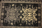 Unique Loom Taftan Collection Border Geometric Tribal Inspired Design Area Rug (2' 2 x 3' 0 Rectangular, Black/ Gray)