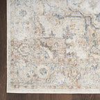 Nourison Home Astra Machine Washable Traditional Silver Grey 9' x 12' Area Rug, Easy Cleaning, Non Shedding, Bed Room, Living Room, Dining Room, Kitchen (9x12)